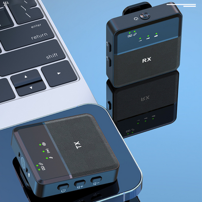 Wireless Bluetooth Lavalier Microphone – Clip-On Lapel Mic for Crisp, Hands-Free Recording