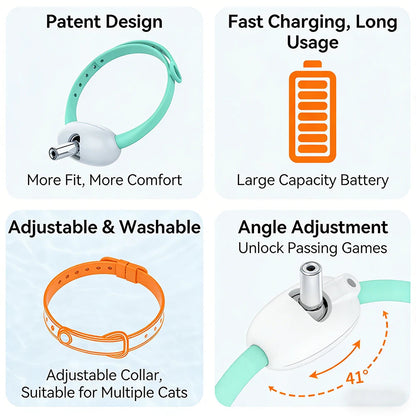 Rechargeable Interactive Laser Cat Collar with USB Charging
