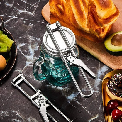 Premium Adjustable Stainless Steel Jar Opener — Multi-Function Kitchen Helper for Effortless Opening