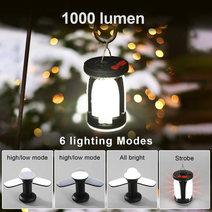 Solar USB Folding Leaf Camping Lantern – Compact, Bright & Rechargeable