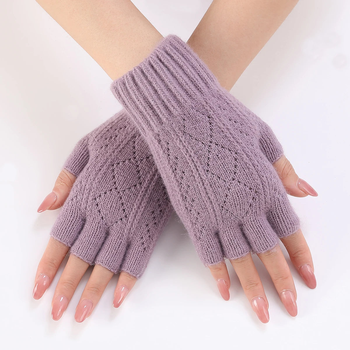 Cozy Knit Fingerless Gloves for Winter - Soft, Warm & Flexible