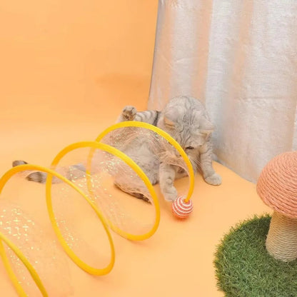 Foldable S-Shaped Interactive Cat Tunnel for Endless Playtime