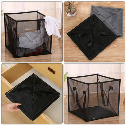 Collapsible Mesh Laundry Hamper with Easy-Carry Handles