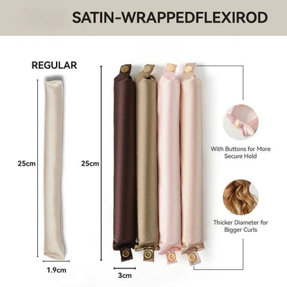 Satin Headband Heatless Hair Curler – Overnight No-Heat Style for Soft, Natural Curls