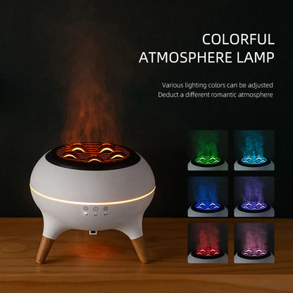 Dynamic Jellyfish Flame Aroma Diffuser with Ambient LED Lighting