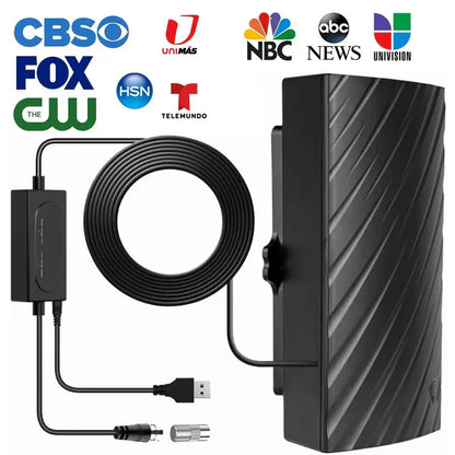 Ultra-Long Range Indoor HDTV Antenna – 4K Digital Broadcast, 600-Mile Coverage