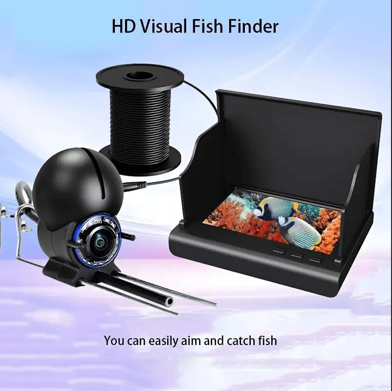 Portable Underwater Fish Finder with Camera and 4.3-inch LCD Monitor