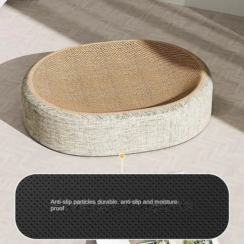 Cozy Oval Sisal 2-in-1 Cat Scratcher & Bed