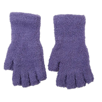 Cozy Winter Knit Half-Finger Gloves for Warmth and Flexibility