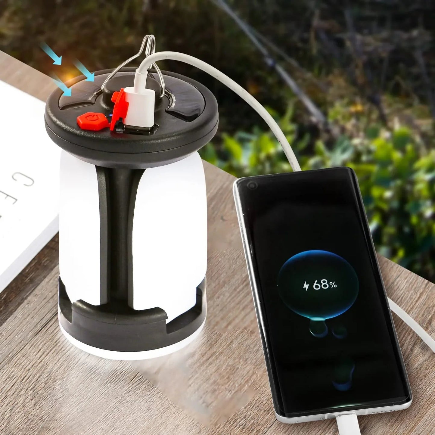 Solar USB Folding Leaf Camping Lantern – Compact, Bright & Rechargeable