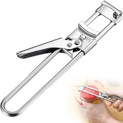 Premium Adjustable Stainless Steel Jar Opener — Multi-Function Kitchen Helper for Effortless Opening