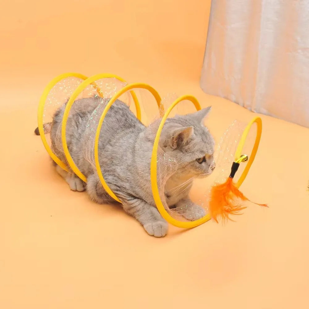 Foldable S-Shaped Interactive Cat Tunnel for Endless Playtime