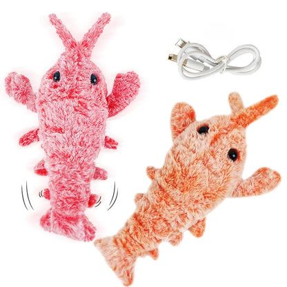Electric Jumping Shrimp Interactive Pet Toy