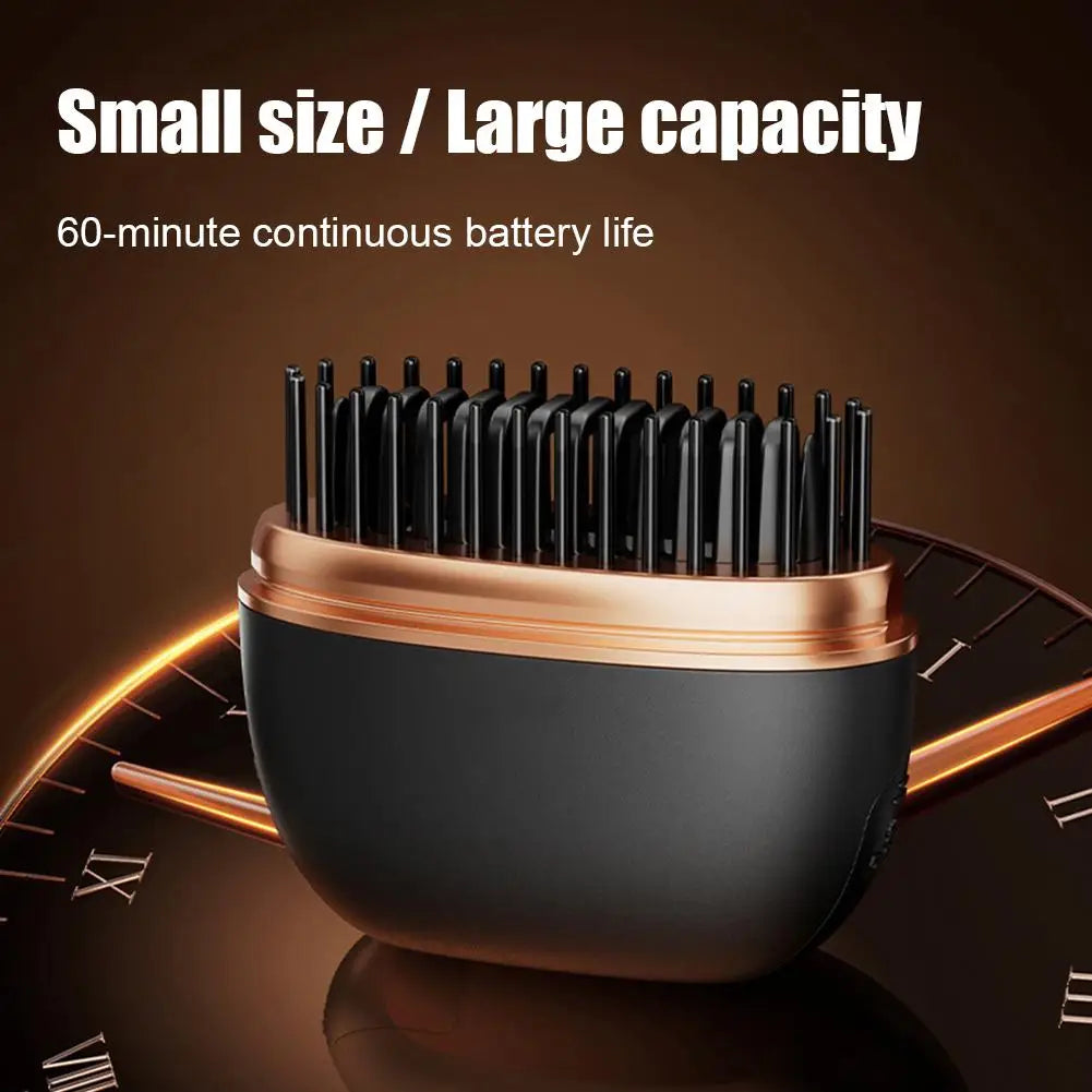 Cordless 2-in-1 Portable Ceramic Hair Straightener - Travel-Ready, Ultra-Smooth Styling