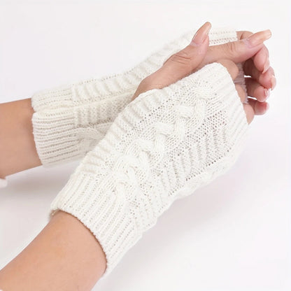 Cozy Knit Women's Winter Fingerless Gloves
