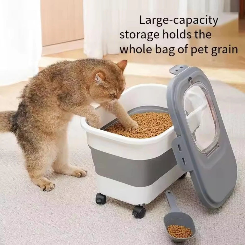 Space-Saving Foldable Food Storage Container with Large Capacity