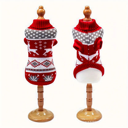 Cozy Knitted Christmas Sweater for Small Dogs