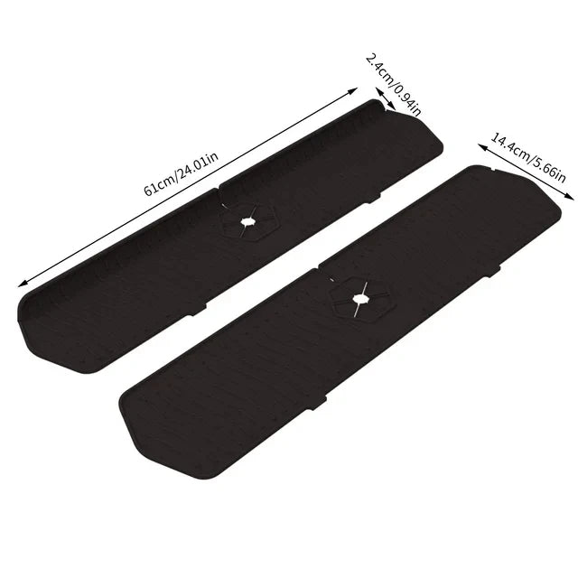 Premium Silicone Kitchen Sink Splash Guard - Keeps Counters Clean and Dry