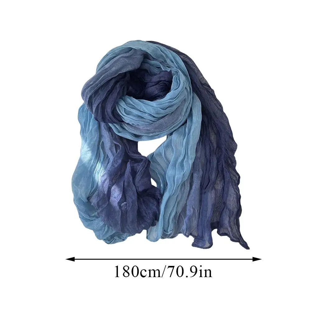 Soft Gradient Cotton Shawl for Women – Cozy Winter Scarf