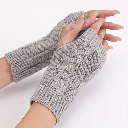 Cozy Knit Women's Winter Fingerless Gloves