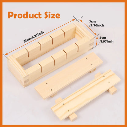 Premium Handcrafted Wooden Sushi Maker Press Mold for Perfect Rolls
