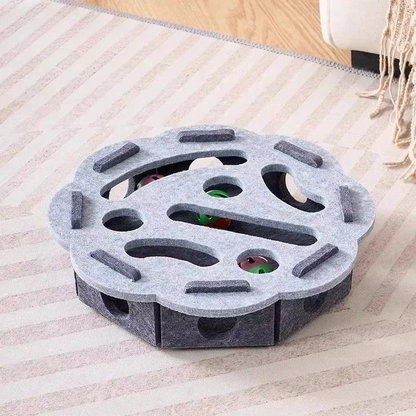 Felt Interactive Cat Puzzle Box - Stimulating Puzzle Toy for Cats