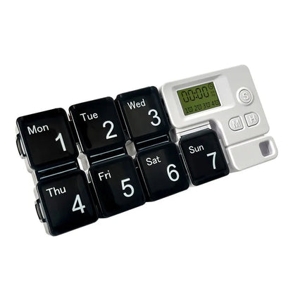 Smart Electronic Weekly Pill Organizer with Dose Reminders