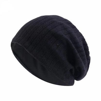 Wheat Pattern Cotton Beanie Hat - Cozy Winter Knit for Cold Weather