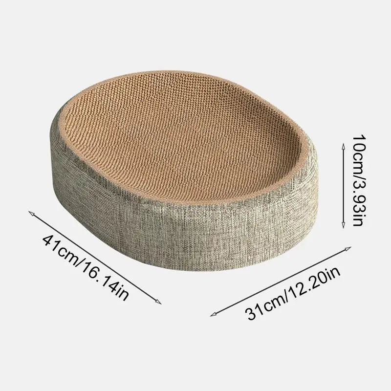 Cozy Oval Sisal 2-in-1 Cat Scratcher & Bed