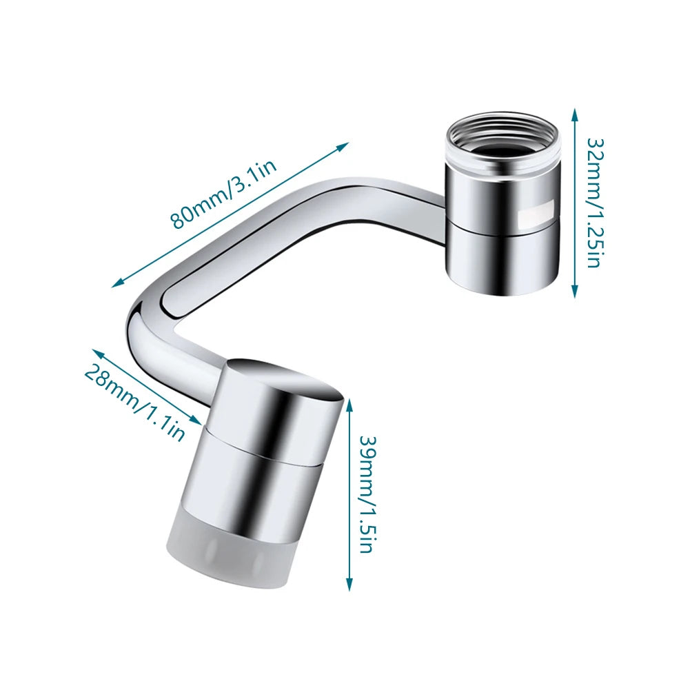 1080° Rotating Universal Faucet Extender – Extends Reach, Fits Most Faucets
