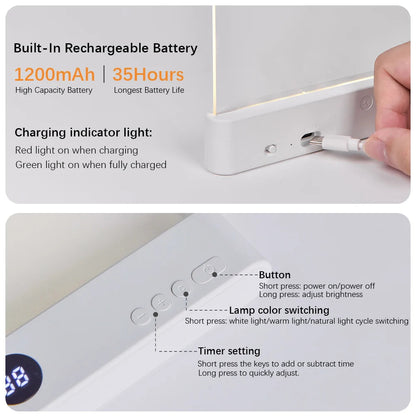 LED Night-Vision Flat-Panel Reading Light - Slim, Ultra-Bright Desk Lamp for Comfortable Reading