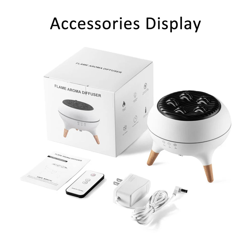 Dynamic Jellyfish Flame Aroma Diffuser with Ambient LED Lighting