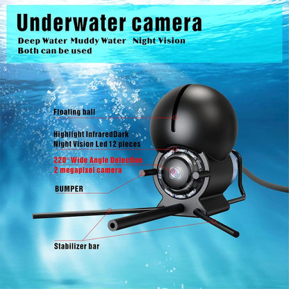 Portable Underwater Fish Finder with Camera and 4.3-inch LCD Monitor