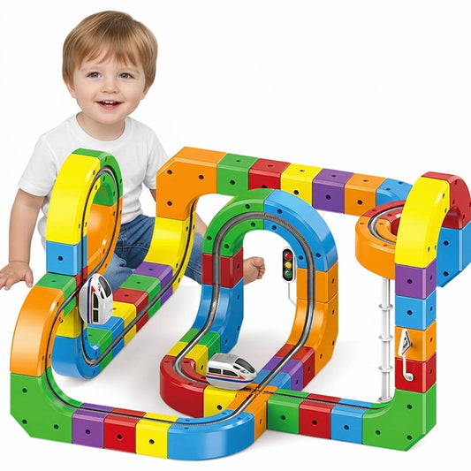 Magnetic Train Track Playset – Build, Connect, and Create Endless Railway Fun