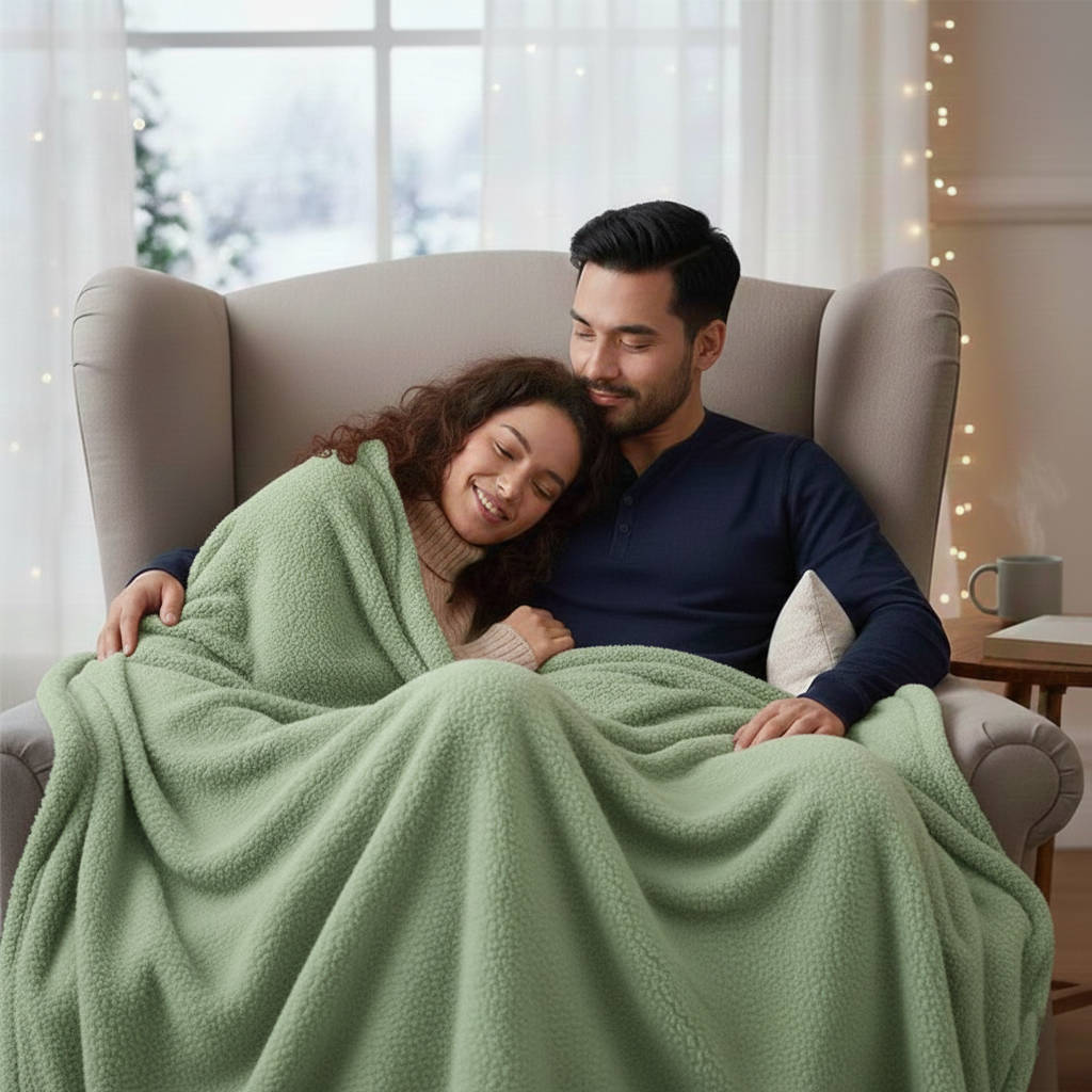 Couples' Waterproof Blanket for Cozy, Spill-Proof Comfort