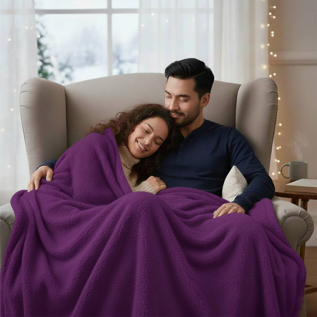 Couples' Waterproof Blanket for Cozy, Spill-Proof Comfort
