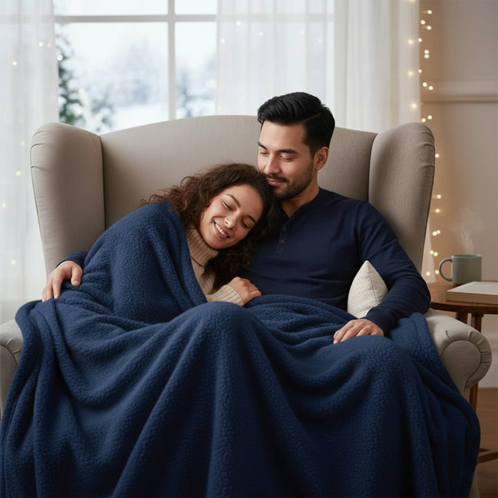 Couples' Waterproof Blanket for Cozy, Spill-Proof Comfort