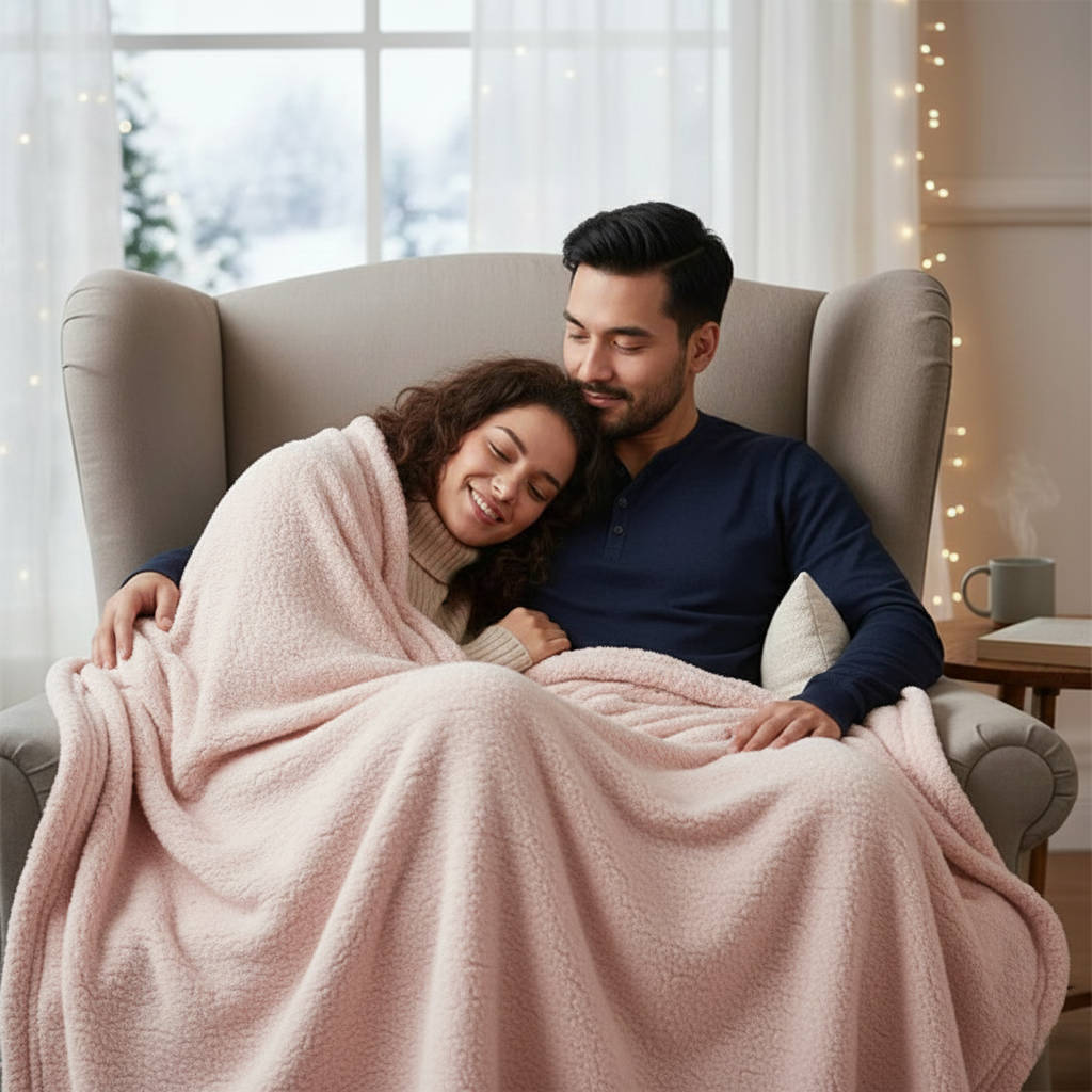 Couples' Waterproof Blanket for Cozy, Spill-Proof Comfort