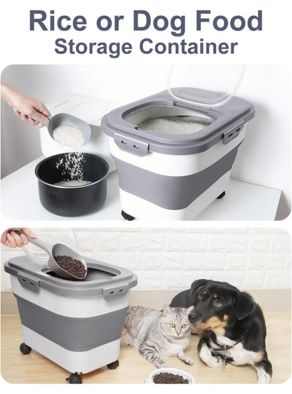 Space-Saving Foldable Food Storage Container with Large Capacity