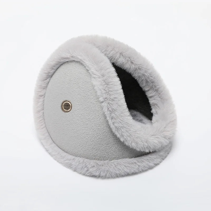 Cozy Plush Winter Ear Muffs with Built-In Earpiece