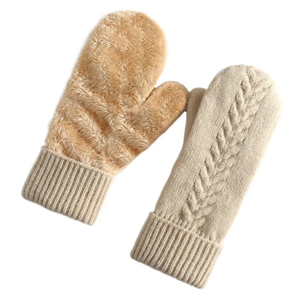 Ultra-Warm Double-Layer Fleece-Lined Winter Mittens