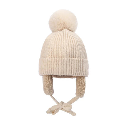 Cozy Kids' Knit Beanie with Earflaps - Warm Winter Hat