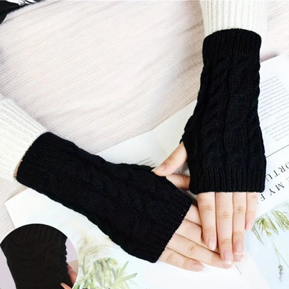 Cozy Knit Women's Winter Fingerless Gloves