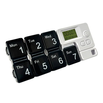 Smart Electronic Weekly Pill Organizer with Dose Reminders