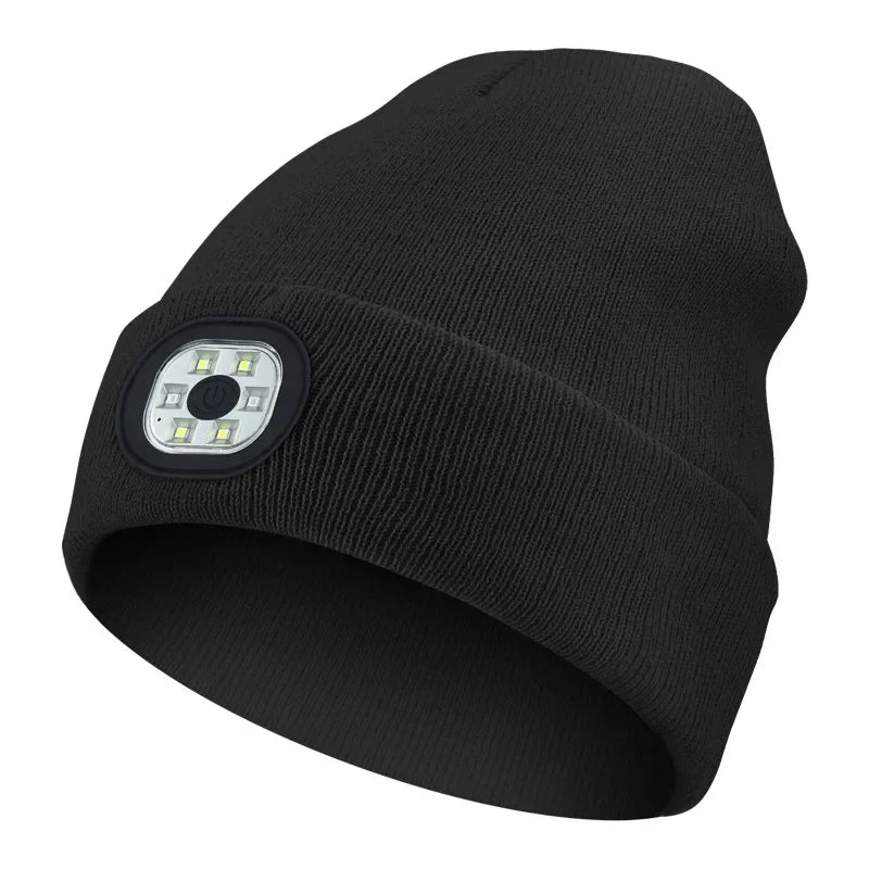 Winter-Ready Rechargeable LED Beanie Hat with Hands-Free Illumination