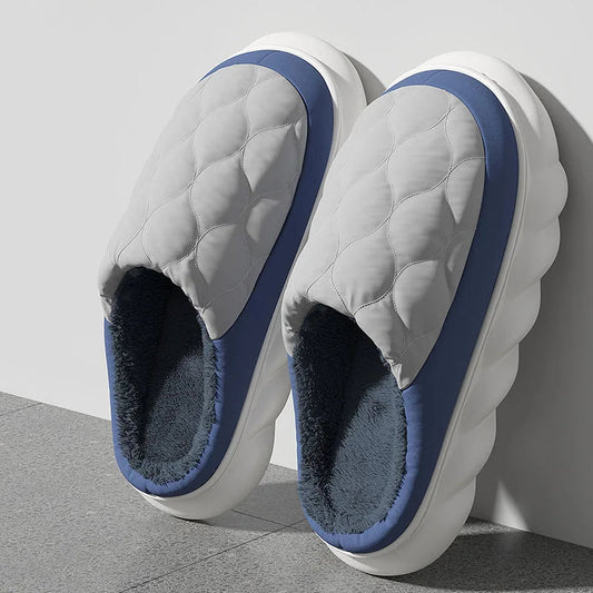 Men's Waterproof Winter Slippers – Warm, Cozy Indoor Footwear