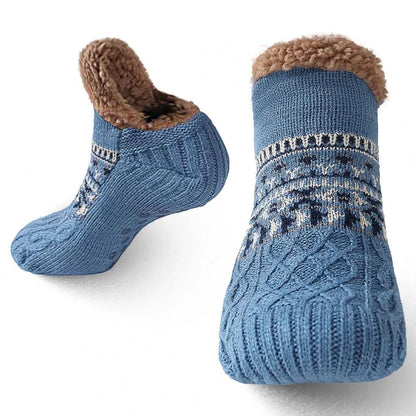 Cozy Snow-Pattern Winter Socks for Warmth
