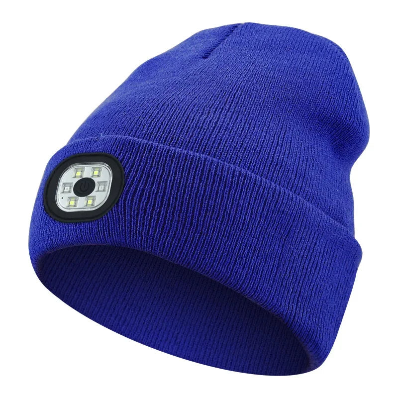 Winter-Ready Rechargeable LED Beanie Hat with Hands-Free Illumination