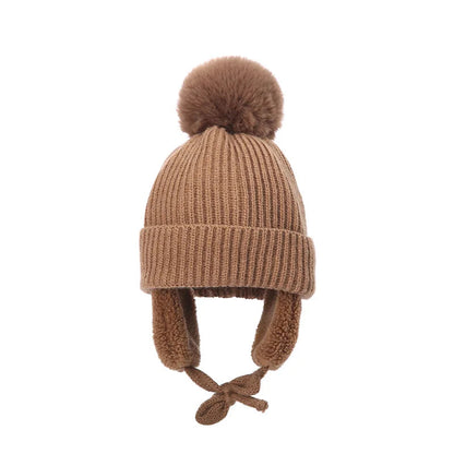 Cozy Kids' Knit Beanie with Earflaps - Warm Winter Hat