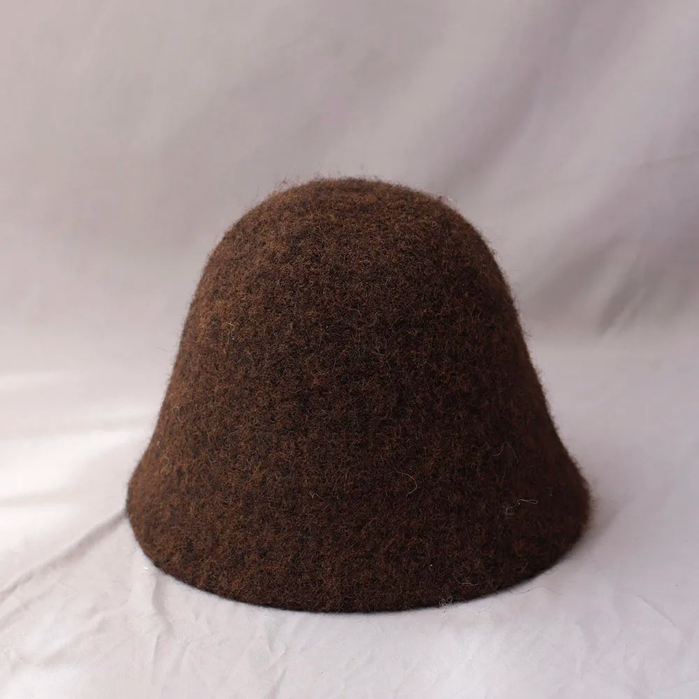 Women's Cozy Winter Wool Bucket Hat